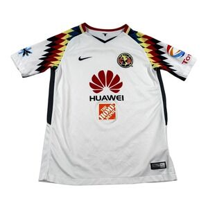 Club America Jersey Youth Large White Soccer Nike 2017 Dri Fit Huawei Liga MX